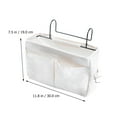 thumbnail image 2 of KALLORY 1Pc Bedside Storage Bag White Easy to Fix Hanging for Mobile Phone and Accessories Storage, 2 of 8