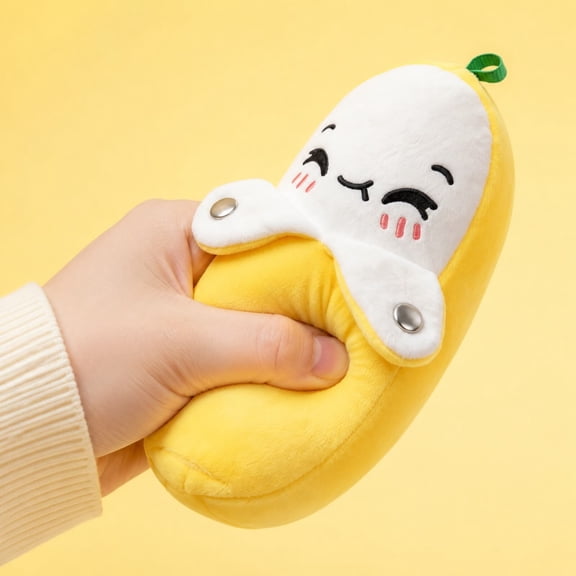 Japceit Stuffed Banana Plush Toy, Musical Interactive Fruit Doll, Realistic Soft Sensory Pillow, Light Up Sound For Kids Bedroom Nursery