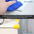 thumbnail image 5 of 4pcs Desk Table Edge Foam Corner Cushion Guards Strip Soft Bumper Protector with Stick Tape Yellow, 5 of 7