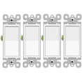 thumbnail image 1 of 3 Way Light Switch White, 4 Pack Three Way Switch Rocker Switch 15A 120/277V, On/Off Rocker Paddle Interrupter, 1 of 9
