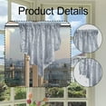 thumbnail image 6 of deevoka Beaded Window Valance Decor Swag Curtain Valance for Country Basement Window Gray, 6 of 9