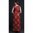thumbnail image 4 of Bimba Floral Women V Neck Sleeveless Front Slit Casual Maxi Printed BohoÂ&nbsp;Dress-Medium, 4 of 5