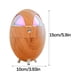 thumbnail image 5 of Cateissary Humidificador LED de 350 ml, difusor de aire de doble salida, pulverizador de niebla, atomizador Humidificadores Madera clara, 5 of 6