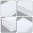 thumbnail image 3 of Tstorage 4 Packs Plastic Stackable Pizza Dough Proofing Box, Pizza Dough Tray with Lid, White, 3 of 7