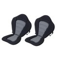 thumbnail image 1 of 2pcs Barco de Pesca Canoa Kayak Cojín de Asiento Acolchado Respaldo Desmontable Negro Sunnimix none, 1 of 8