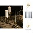 thumbnail image 4 of Modern Metal Candle Holder for Pillar & Taper Candles - Contemporary Aluminum Design - Home & Office Decor - Perfect for Living Room, Bedroom & Dining Table - 6" Gold, 4 of 10