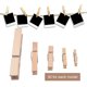 thumbnail image 3 of 150x Mini pinzas para Decorativa Pared de fotografía Decoración de bricolaje para sujetar papel fotográfico Bodas Papel fotográfico Clavijas Clips BLESIY Mini pinzas para la ropa, 3 of 7