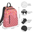 thumbnail image 3 of Naloa Chocolate with Flowing Cream Print Lightweight DayBackpack Suitable for school, work, shopping, travel, etc., 3 of 5