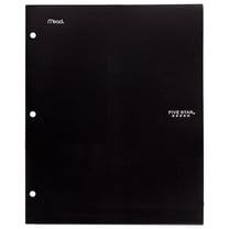 Five Star 2-Pocket Stay-Put Plastic Folder, Black (37437)