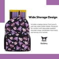 thumbnail image 3 of kuromi Hello Kitty Allover School Backpack - Hello Kitty, My Melody, Kuromi, Keroppi - Officially Licensed Hello Kitty School Bookbag (Kuromi Black), 3 of 5