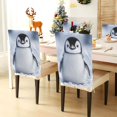 thumbnail image 3 of Decorative Chair Back Cover One Size x2 Chair Cover Dining Chair Slipcovers Chair Back Decoration Festival Chair Decoration Super Lovely White Penguin, 3 of 6