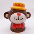 thumbnail image 3 of WitnyStore Coin Bank 5" Brown Monkey Yellow Hat - Hand Made Painted Ceramic Money Saving Piggy Banks Removable Coins Container Storage Cute Colorful Porcelain Decorative Figure Collectible Décor Gifts, 3 of 8