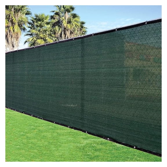5'x50' 5ft Tall Green Fence Privacy Screen Windscreen Shade Cover Mesh Fabric (Aluminum Grommets) Home, Court, or Construction