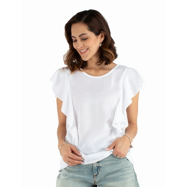 Blusa con escarolas