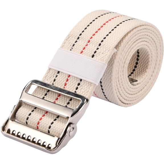 Transfer and Gait Belt with Metal Buckle - 60 Inch, Standing and Transfer Walking Assist Aid for Seniors, Elderly Patients, Caregiver, Nurse, Therapist