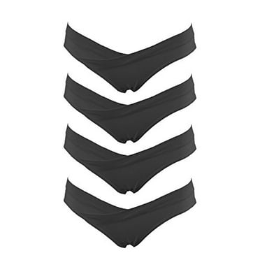 TESOON Women's Maternity Under The Bump Thong Bikini Underwear Panty,4 Pack