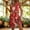 Red, variant on IUYRTFE Women's Sleeveless V Neck Floral Print Summer Dress with Pockets Loose Fit Casual Shift Tunic