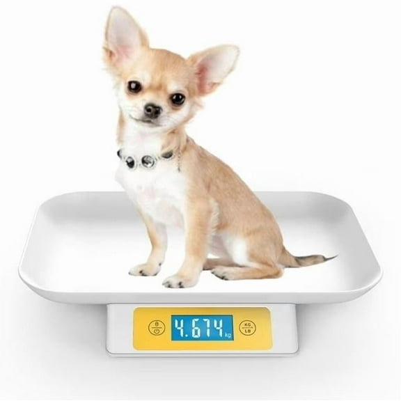 Puppy Scale for Whelping Dogs, Capacity up to 33lbs, Accuracy 1g/0.035oz, Unit g/kg/lb/oz/tl/ml, Yellow, Suitable for Kitten Puppy Rabbit Snake cats and small dogs