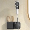 thumbnail image 3 of Rotating Hair Dryer Stand, Adhesive Wall Mount Rack, Adjustable Height, Free Storage, Modern Bathroom Decor, For Small Spaces, Self-Adhesive, Over-the-Door Design, Stylish Home Organization $BS$3, 3 of 7