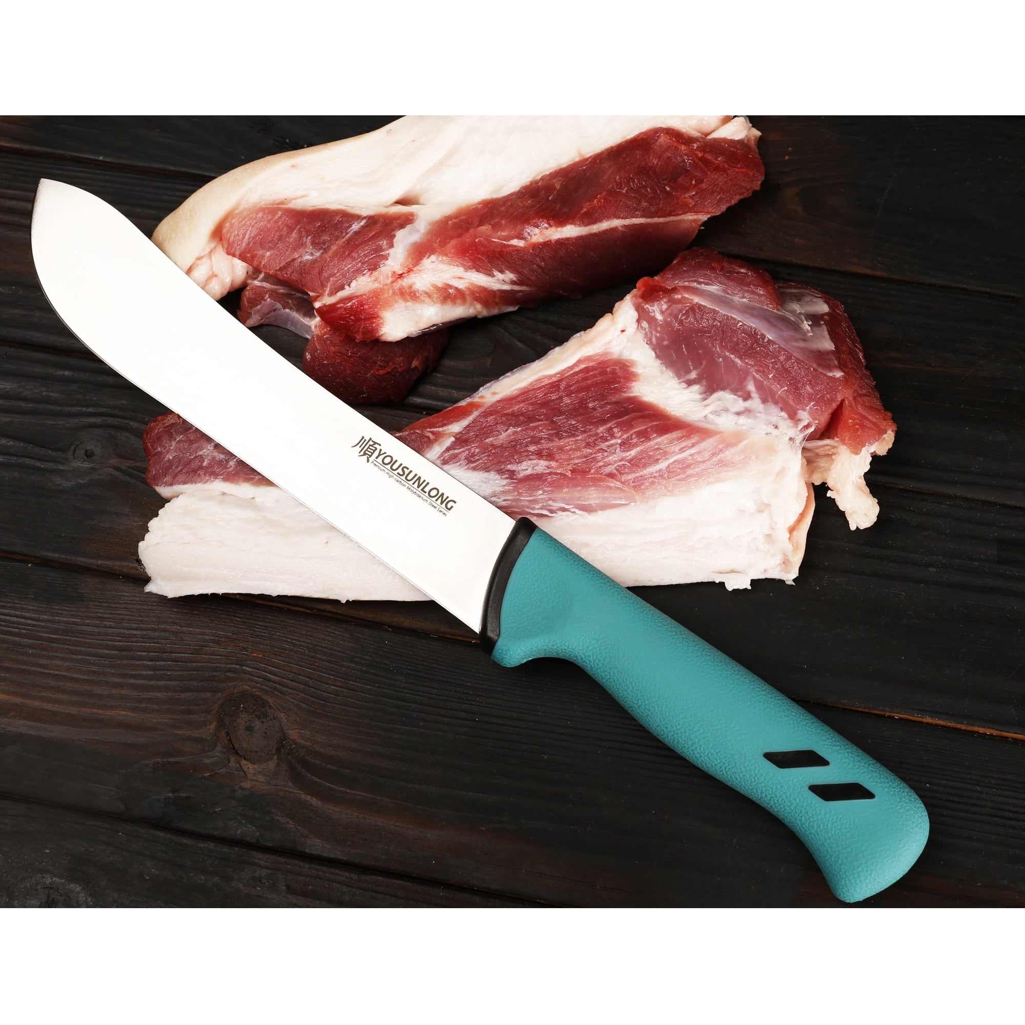 YOUSUNLONG Bull Nose Butcher & Breaking Knife, 8-Inch High-Carbon Molybdenum Steel Meat Processing Knife