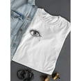 thumbnail image 3 of Crying Left Eye T-Shirt Women -Image by Shutterstock, Female Small, 3 of 4