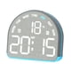 thumbnail image 3 of Reloj despertador digital de escritorio, compacto, versátil, con LED, moderno, para adultos. Gris, 3 of 9