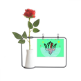 thumbnail image 1 of Octopus Mignon Animation Cuttlefish Artificial Rose Flower Hanging Vases Decoration Bottle, 1 of 3