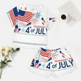 thumbnail image 4 of 4th of July Print Women'S Pajamas Set Summer Sleepwear Sets 2 Piece Lounge Set, 4 of 7