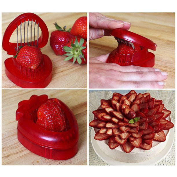 Lot Joie MSC Simply Slice Strawberry Slicer Red Cutter Food Kitchen 