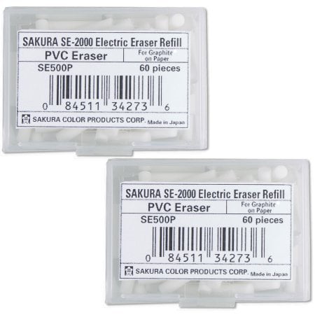 White Eraser Strips SE500P 60/BX Sakura Electric Eraser Refills 