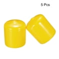 thumbnail image 2 of 5Pcs Rubber End Caps 22mm(7/8") Vinyl Round Tube Bolt Cap Cover Screw Thread Protectors Yellow, 2 of 5