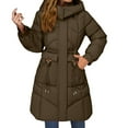 thumbnail image 2 of Pyhlmscde Women's Casual Mid Long Waisted Thick Warm Cotton Coat, Winter Coats for Women, Womens Tops, Puffer Jacket, 2 of 6