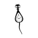 thumbnail image 5 of Reloj de pared con forma de gato, fácil de leer, con ilustraciones, decoración acrílica sencilla y baja Cola recta, 5 of 9