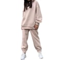 thumbnail image 2 of 2 uds., Chándal para mujer, pulóver, capucha de manga rga, pantalones de chándal cálidos, conjunto de trajes Otoño Invierno para m Soledad Chándal de sudor, 2 of 9