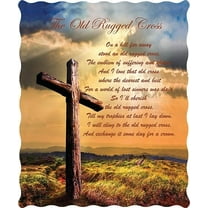 Old Rugged Cross Western Religious Quilt Throw Blanket