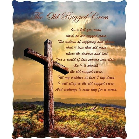 Old Rugged Cross Western Religious Quilt Throw Blanket