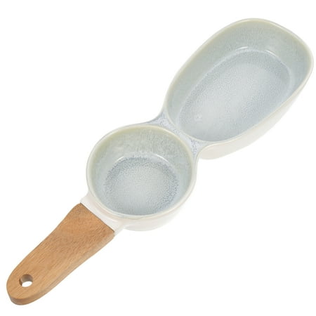 

Snack Bowl Handheld Snack Serving Bowl Ceramic Fruits Bowl Multi-grid Snack Tray with Handle