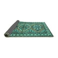 thumbnail image 2 of Ahgly Company Indoor Square Persian Turquoise Blue Traditional Area Rugs, 3' Square, 2 of 4