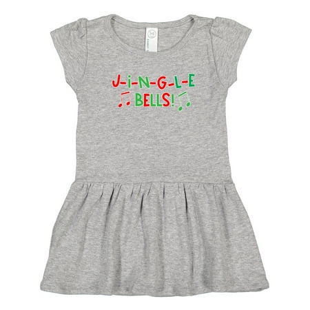 

Inktastic Chirstmas Jingle Bells Musicical Spelling Gift Toddler Girl Dress