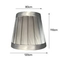 thumbnail image 2 of HIBIBUD 1Pc Pleated Lamp Shade 12x11x8cm Large Mushroom Pleated Lampshade Fabric Plastic Barrel Pleated Lamp Shade for Table Floor Light,Spider Fitter (Silver), 2 of 7