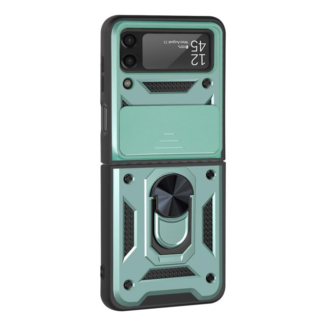 Estuche Para Teléfono Compatible Con Samsung Galaxy Z Flip 3 Tpu Soporte De Anillo De Metal Magnético Cubierta De Estuche A Prueba De Golpes sonducket EL016467-05