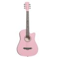 thumbnail image 2 of Tcbosik 38in Acoustic Guitar Starter Kit w/Gig Bag, Picks, Strings, Capo, Tuner and Strap for Beginners, Matte Pink, 2 of 10