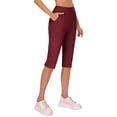 thumbnail image 7 of Hurxie High Waisted Leggings for Women Tummy Control Soft Yoga Pants Womens Gym Workout Running Leggings Wine,S, 7 of 7