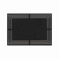 thumbnail image 1 of HOMETRENDS 5 ft. x 7 ft. Charcoal Flatweave Outdoor Rug, 3 Line Border, 1 of 9