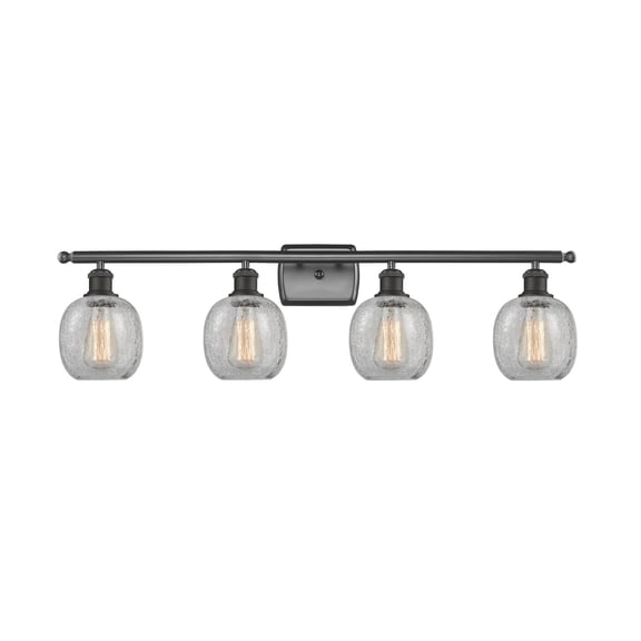 516-4W-OB-G105-LED-Innovations Lighting-Ballston Cone-4 Light Bath Vanity in Industrial Style