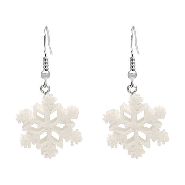 Pendientes para mujer, regalos para mujer, pendientes navideños de Papá Noel con aceite de colores, pendientes de muñeco de nieve