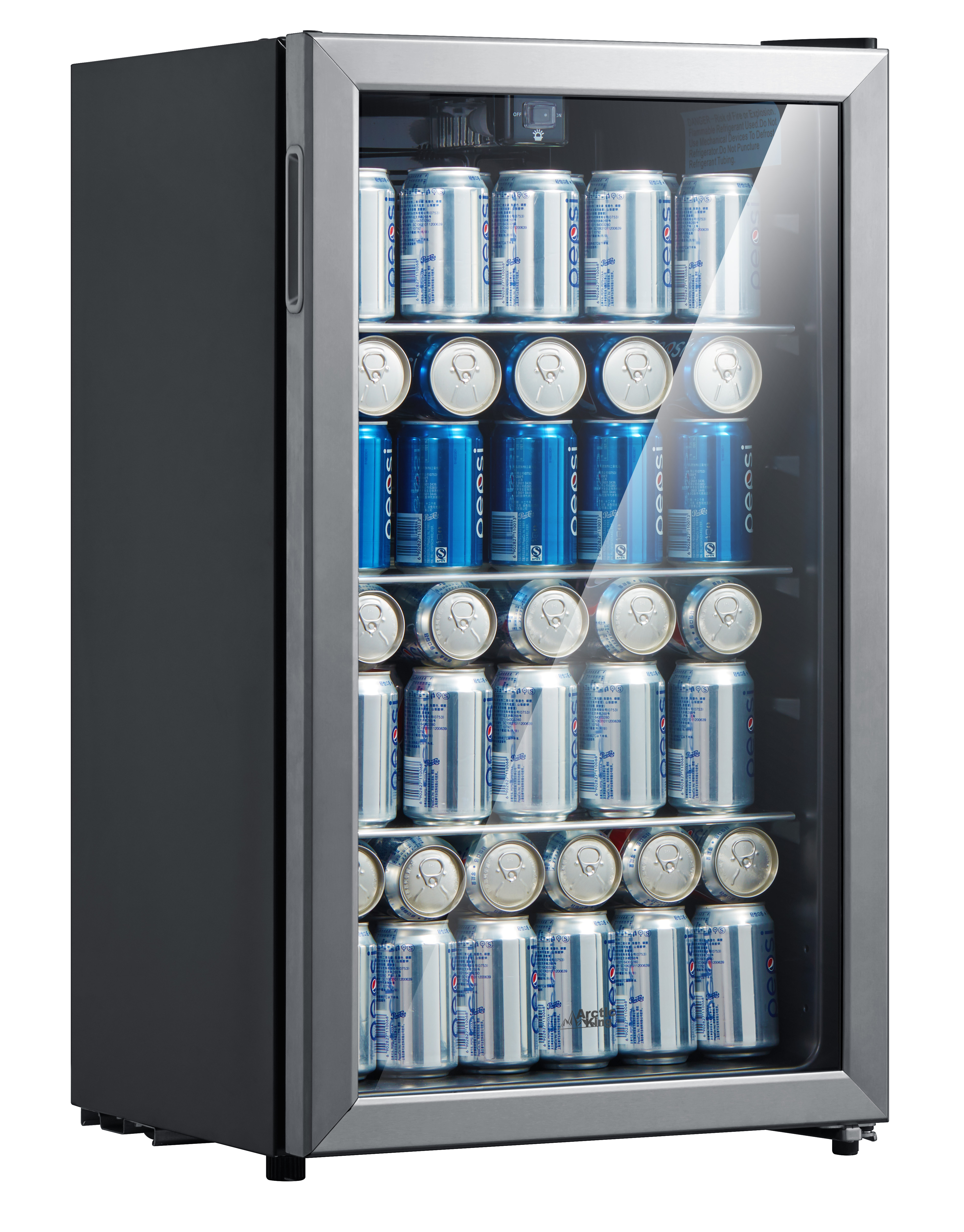 Arctic King 115 Can Beverage Fridge, Stainless Steel look Frame - image 4 of 9