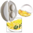 thumbnail image 4 of Microwave Omelet Maker Pan Egg-Omelette Maker Tray Egg-Cooker Poacher Kitchen Mold, 4 of 6