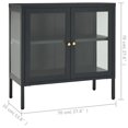 thumbnail image 4 of vidaXL Sideboard Anthracite 70x35x70 cm Steel and Glass, 4 of 5