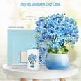 thumbnail image 5 of WaaHome Happy Mother's Day Card Pop Up Flowers, 3D Blue Orchid Bouquet for Mom, Grandma, Sister, Daughter, Premium Large Paper Flower Cards for Mom, Everlasting Floral Gift for Women, 5 of 7